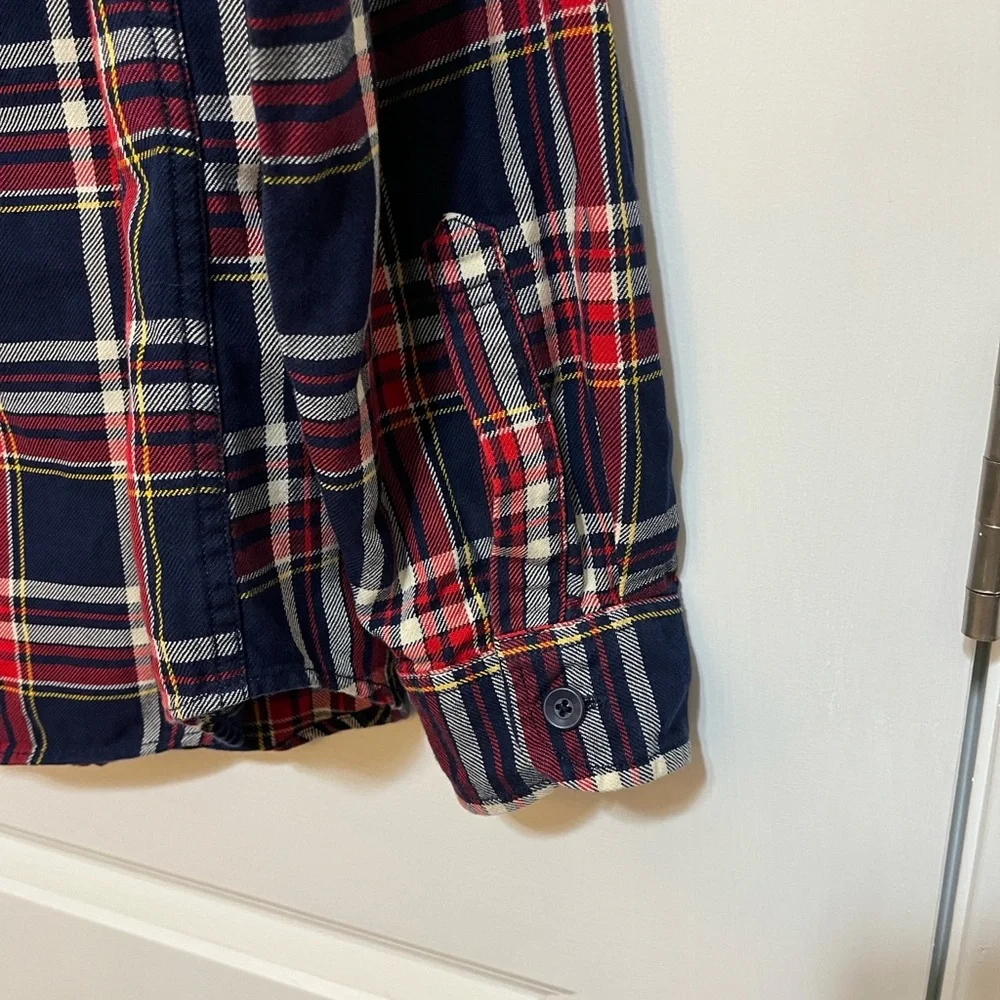 J. Crew Plaid Button Up Shirt Sz Large